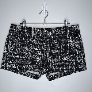 Calvin Klein Women’s Printed Chino Shorts Black White Size 6 NWT